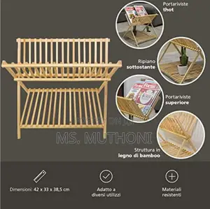 Simple Bamboo Magazine Rack 42*32*38cm
