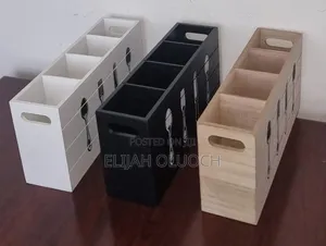 *Wooden 30x8x15cm 4 Compartment Cutlery Box Organizer