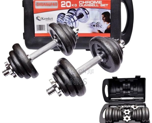 York/ Chrome 20kgs ~ Adjustable Dumbells