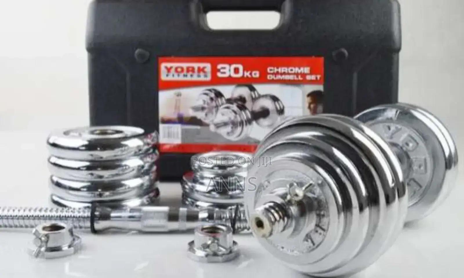 30kgs Silver Chrome Home Workout Dumbells
