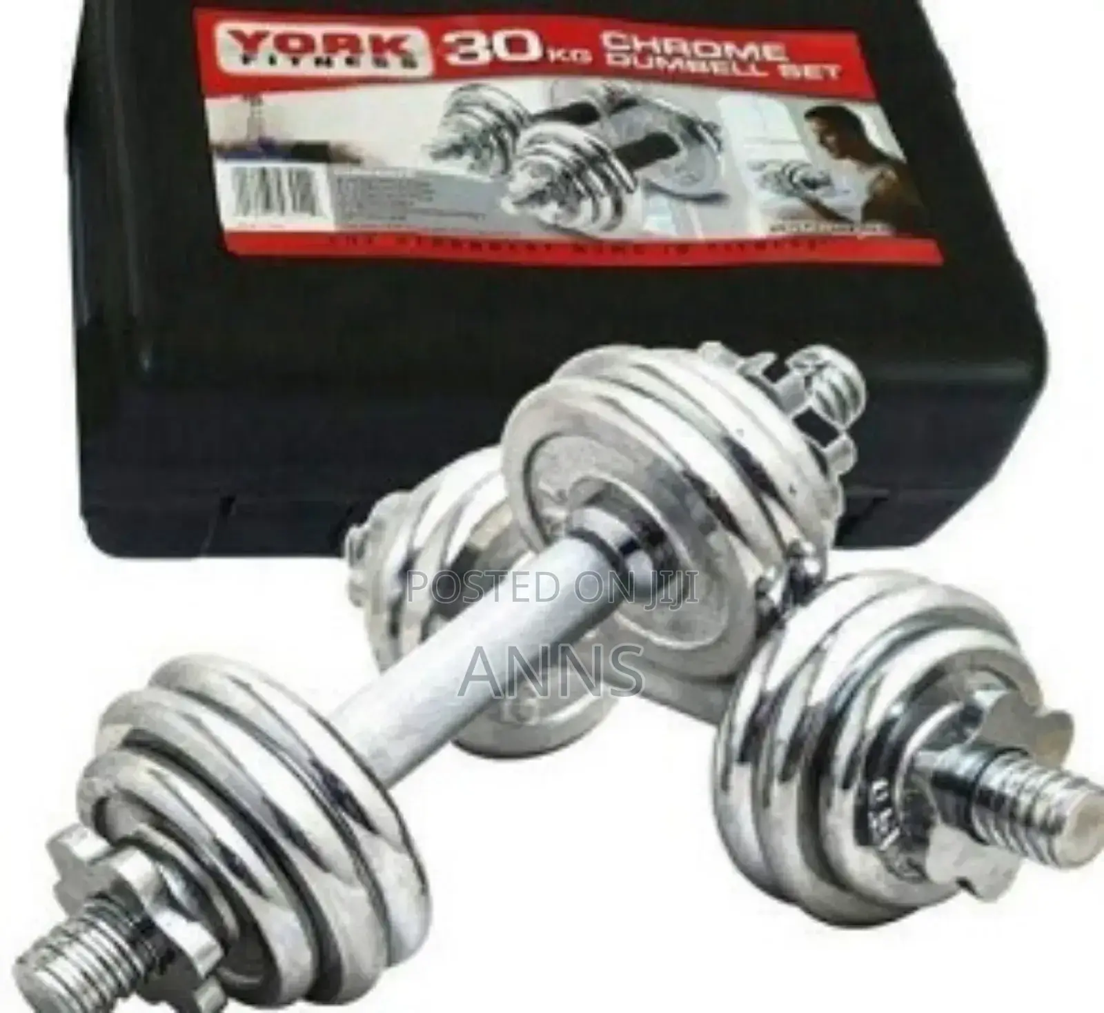 Chrome Dumbells 30kgs Set~ Silver