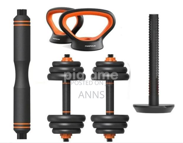 6 in 1 30kgs Dumbells Home Workout Set - main view