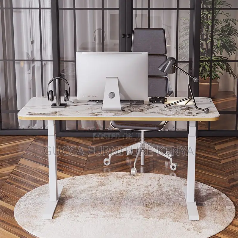 Office Table:120cm Motorized Electric Height Adjustment Desk