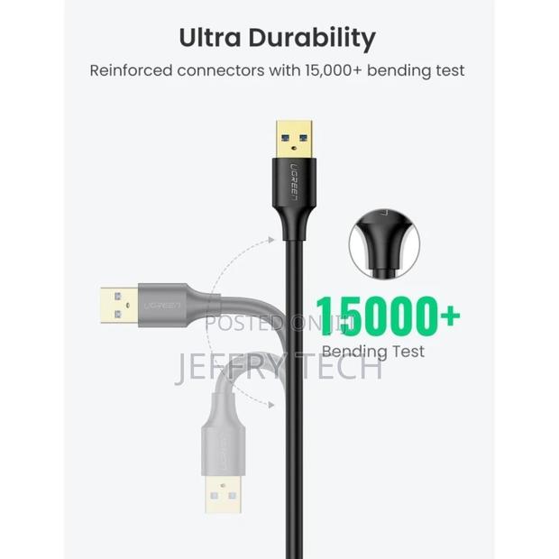 Ugreen Usb3.0 Extension Male Cable 3M (Black) Modeal -30127 - thumbnail 3