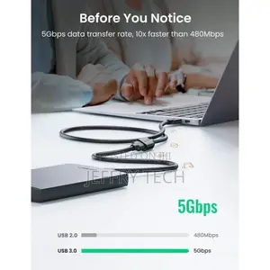 Ugreen Usb3.0 Extension Male Cable 3M (Black) Modeal -30127
