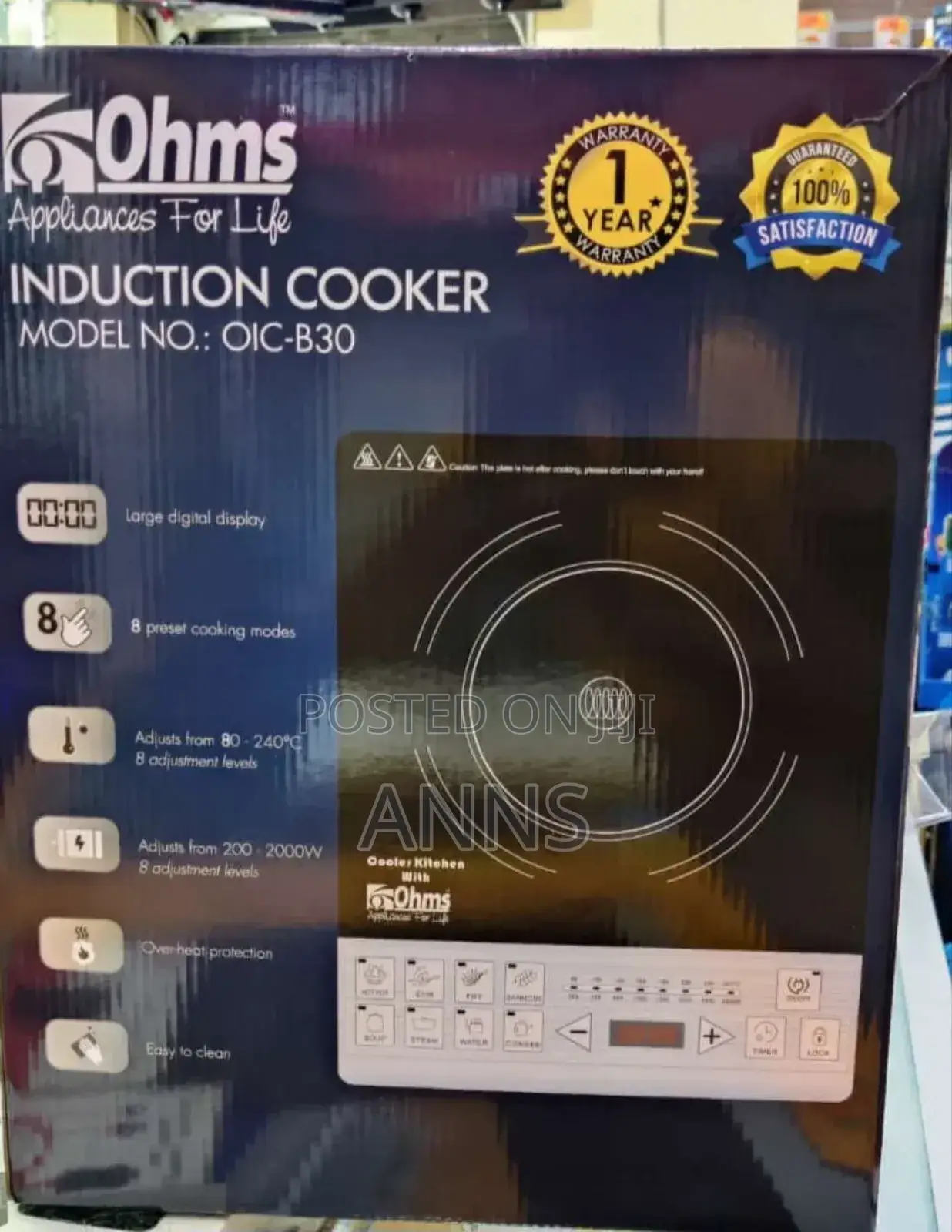 Ohms Single Induction Cooker