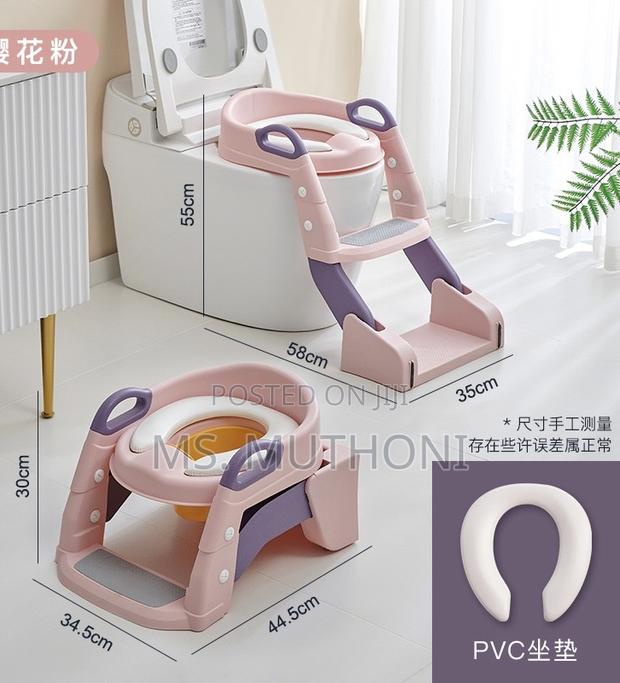 Pink Pink *2in1 KIDS TRAINING TOILET SEAT With PVC Cushion