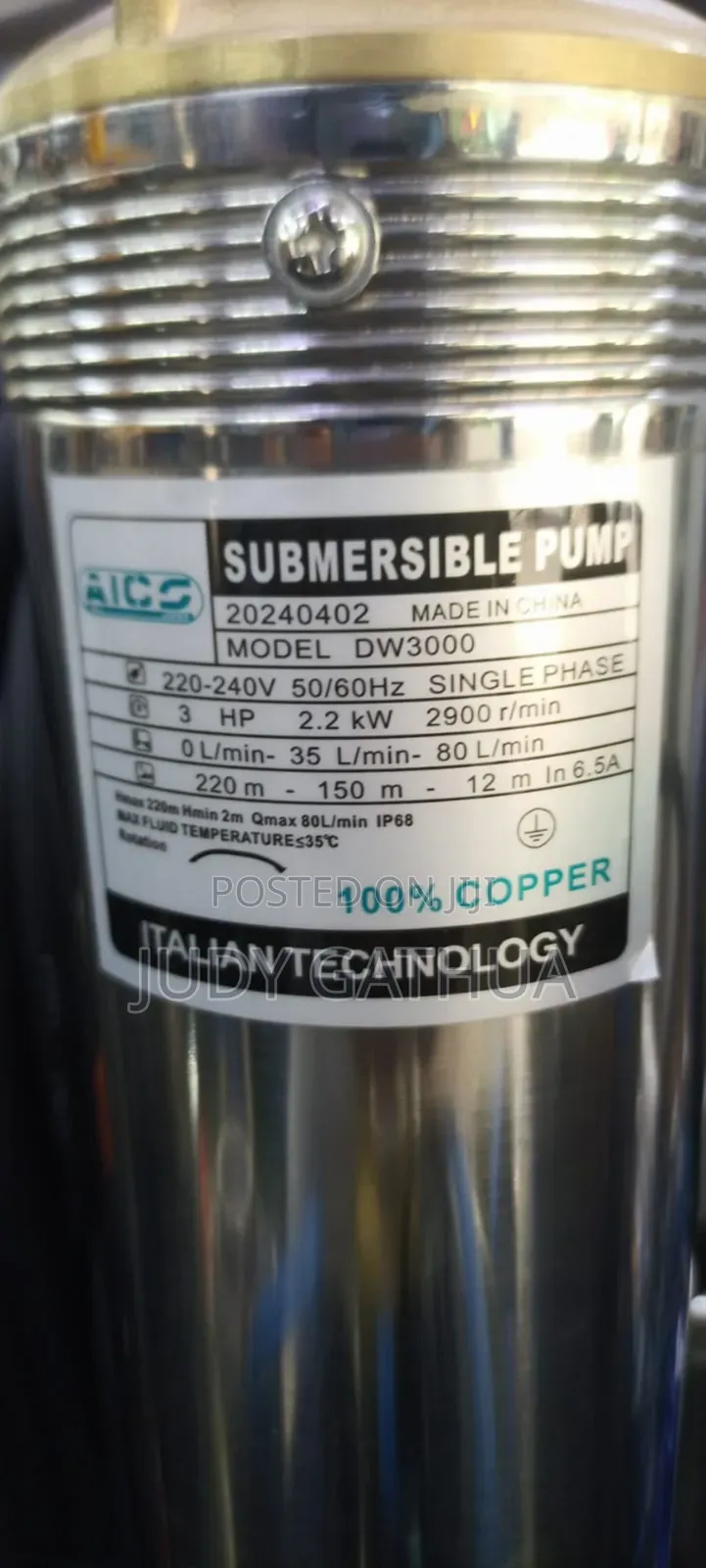 Submersible Pump 3hp 200meters Height