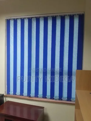 Beautiful Blue and White Vertical Blinds Slats