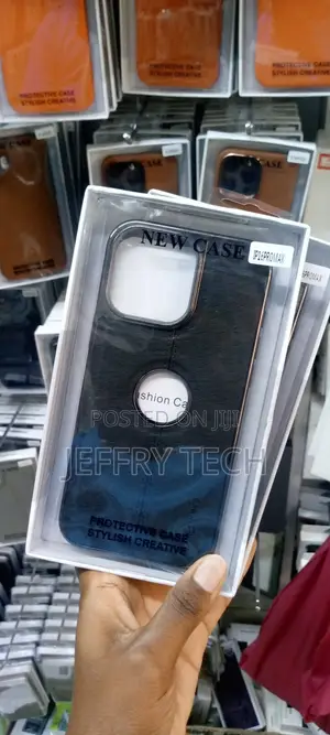 Leather Case With Logo View for iPhone 16 Pro Max-Black