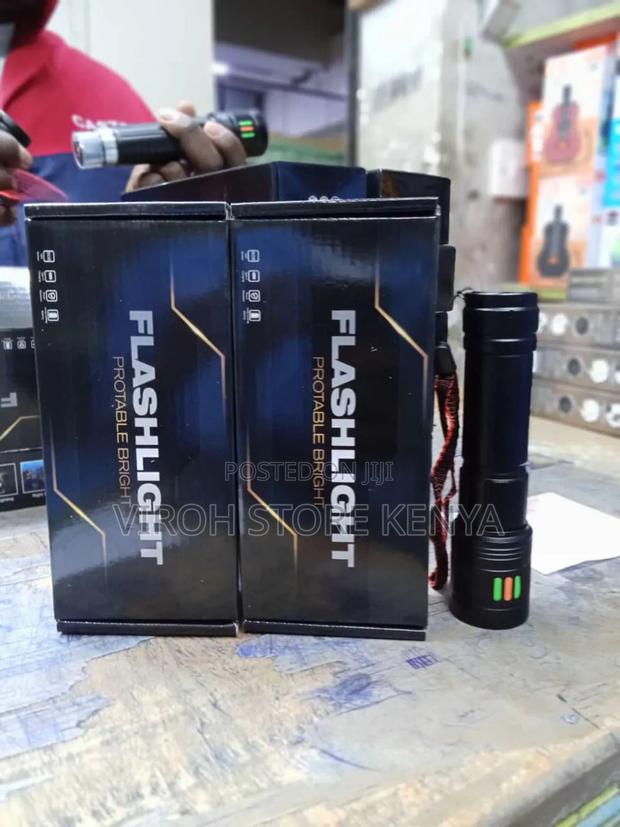 Focusing Bright Flashlight Rechargeable Battery Torch - main view