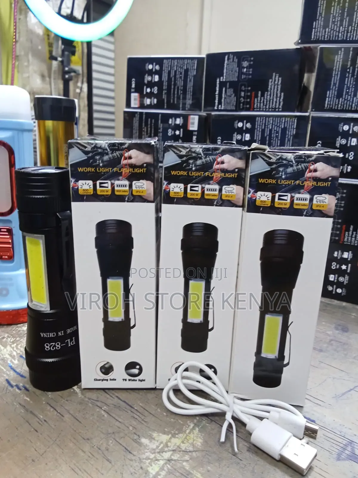 Cob Worklight Flashlight 600 Lumens Torch