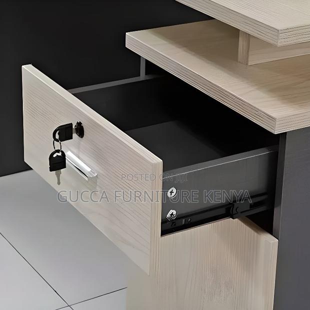 Office Tables:1.2 Meters Light-Toned Wood Executive Desk - thumbnail 6