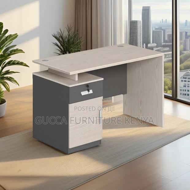 Office Tables:1.2 Meters Light-Toned Wood Executive Desk - thumbnail 7