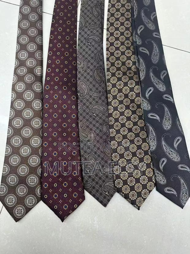 Maroon Brawn Geometric Single Ties - main view
