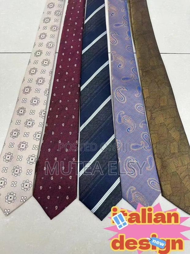 Maroon Brawn Geometric Single Ties - thumbnail 2