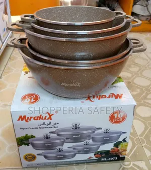 Miralux 10pcs Brown Nonstick Cookware