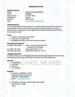 Housekeeping Cleaning CV