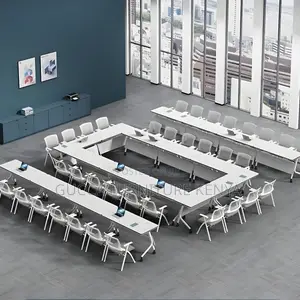 Office Tables: Wooden Tabletop Mobile Foldable 1200mm Table