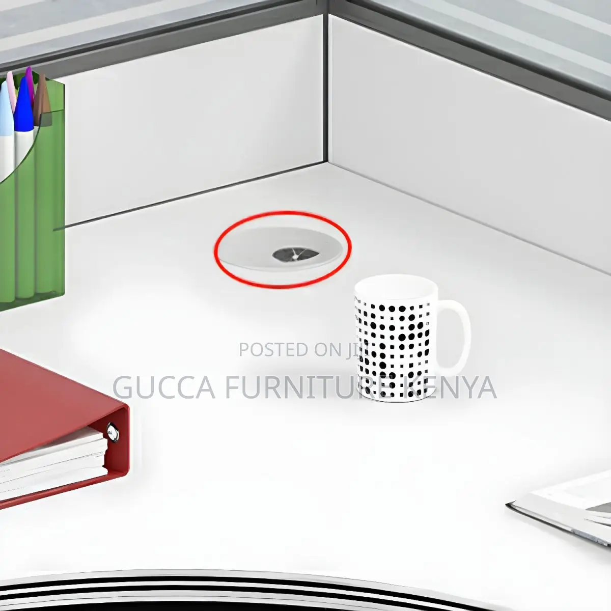 Workstations:4 Individual White Wooden Office Workstation