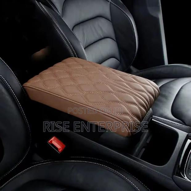 Brown Upgraded Leather Car Armrest - main view