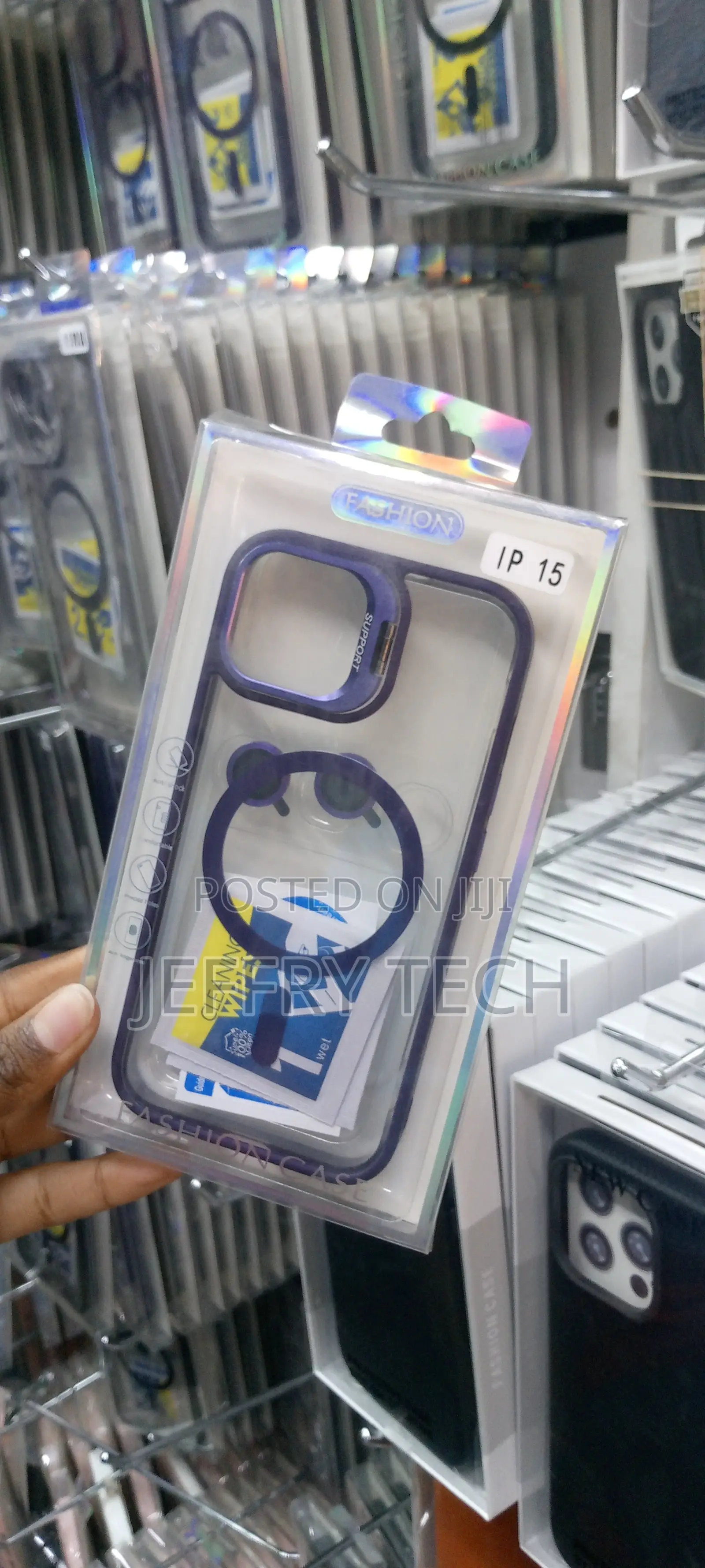 iPhone 15 Clear Case With Kickstand Built-in Camera /Lens