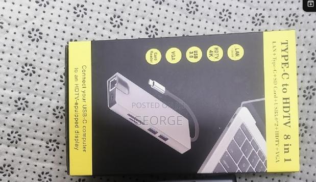 Macbook Type C to Ethernet Laptop Adapter 8 in 1