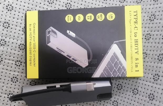 Type C 8 in 1:HDMI + PD +USB3.0*1+Usb2.0*1+TF+SD+USB C+RJ45