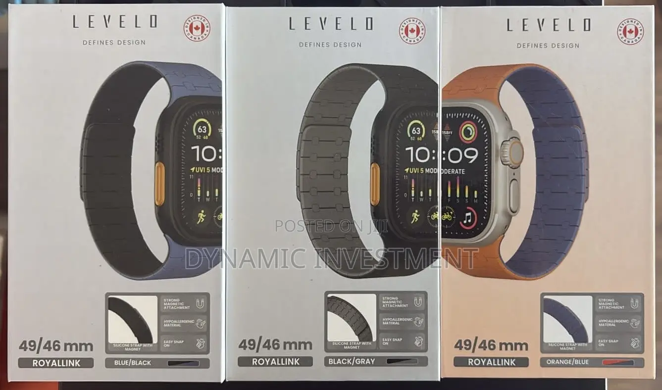 Apple Watch 49/46 MM Levelo Royallink Silicone Watch Strap