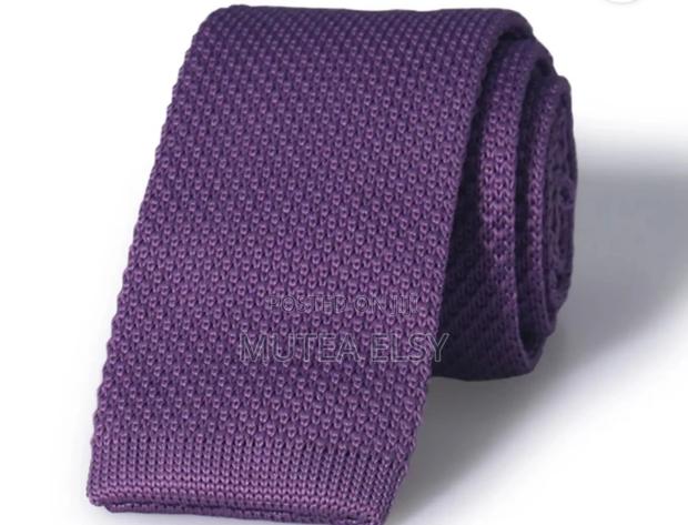 Dark Purple Royalnavyblue Knitted Ties - thumbnail 3