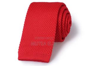 Red Maroon Knitted Ties - thumbnail 2