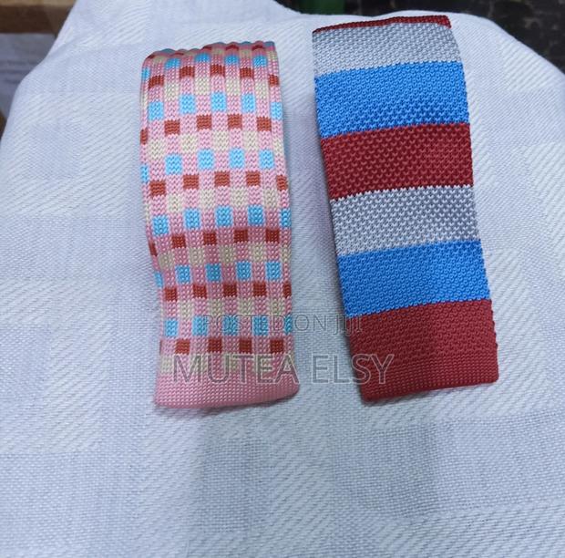 Pink Knitted Ties - thumbnail 2