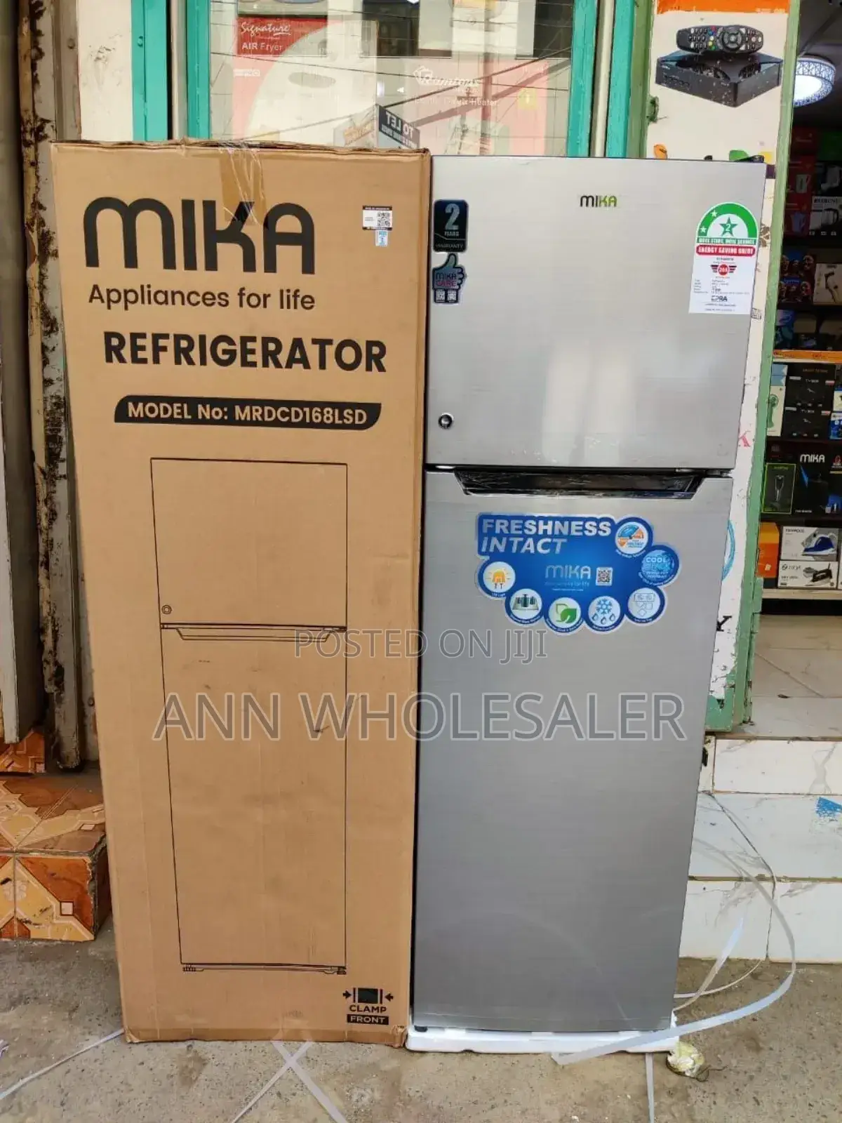 *Mika 168litres Double Door Fridge FD-4