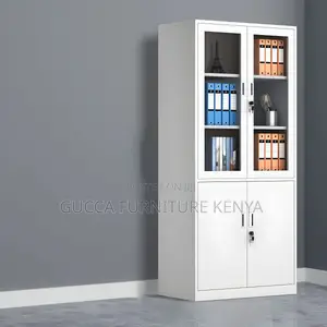 Cabinets:2-Door Modern Vertical Metallic Storage Cabinet