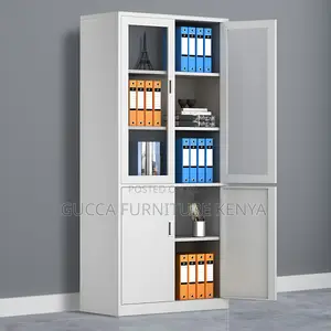 Cabinets:2-Door Modern Vertical Metallic Storage Cabinet