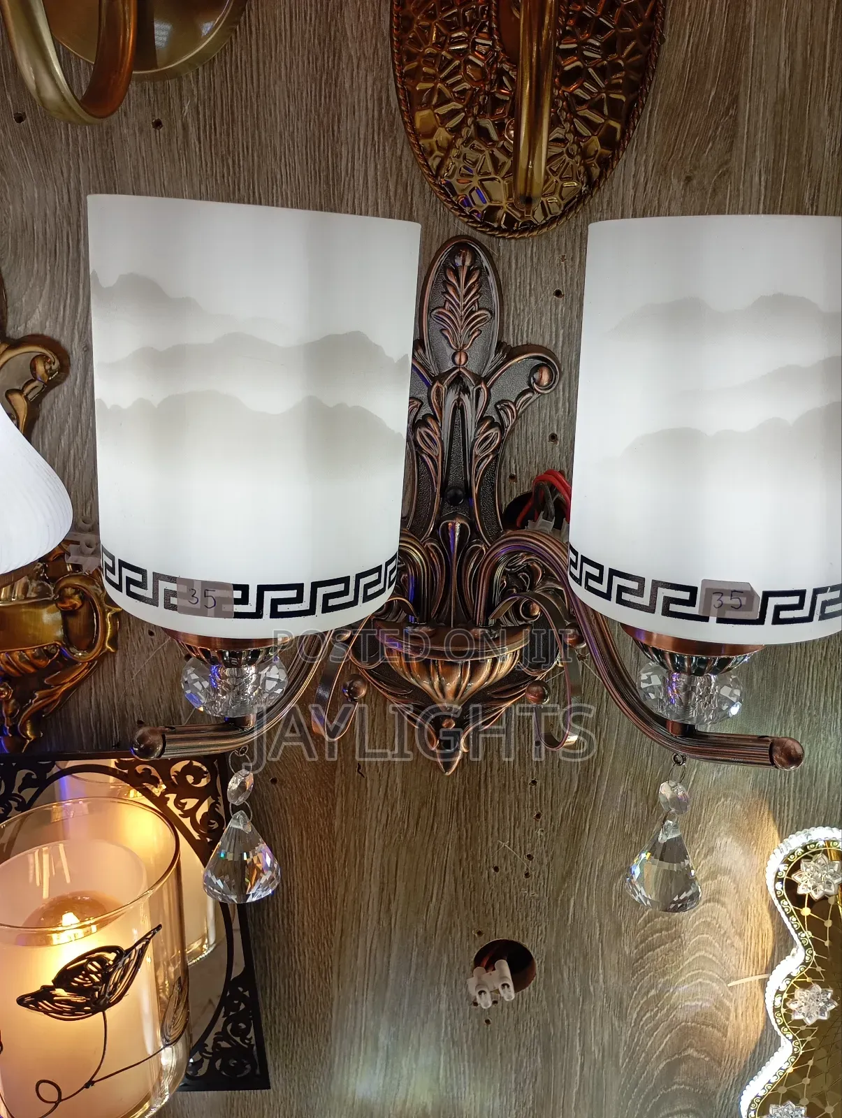 Metal Glass Indoor Simple Style E27 Sconce Bracket Light