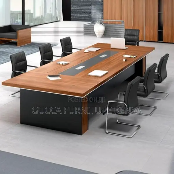 Office Tables:3 Meters Manufactured Wood Boardroom Desk