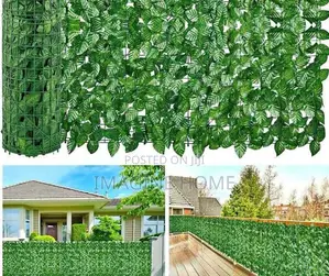 Artificial Dark/Light Green Fences Balcony Decor