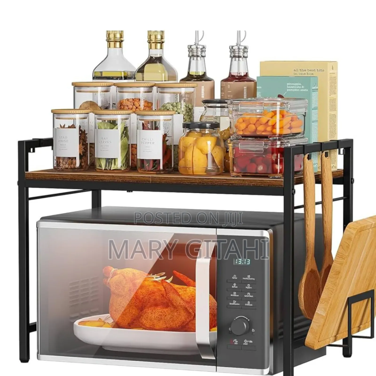 Metallic 1 Layer Microwave Stand