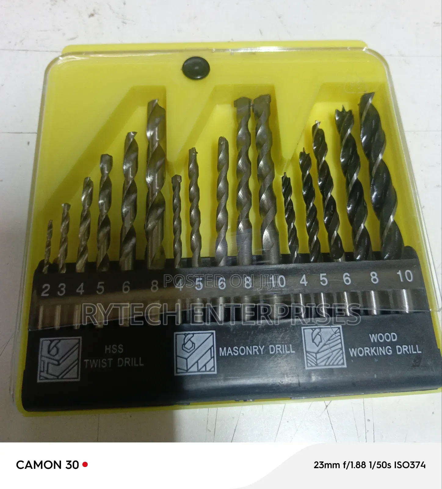 Drill Bits Set, Twist, Masonry and Wood Bits