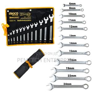 INGCO 12pcs Combination Spanner Set Size 6-24mm - thumbnail 2