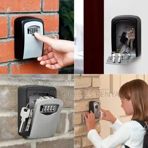 Key Storage Box Wall Mounted Metallic 4 Digit Combination