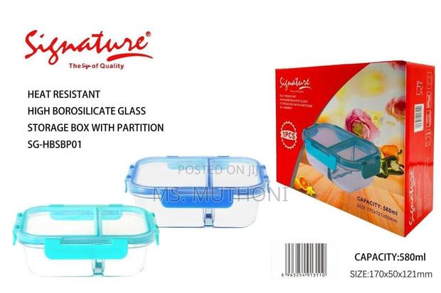 580 Ml Glass Partition Lunch Box - main view