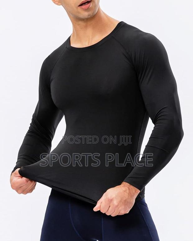 New Black Base Layer Stretcher Compression Shirt - main view