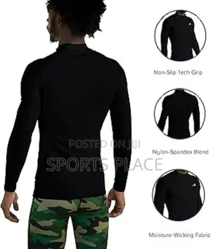 New Black Base Layer Stretcher Compression Shirt