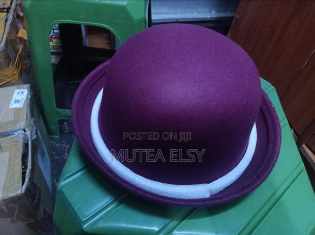 Maroon Bowler Hats - thumbnail 2