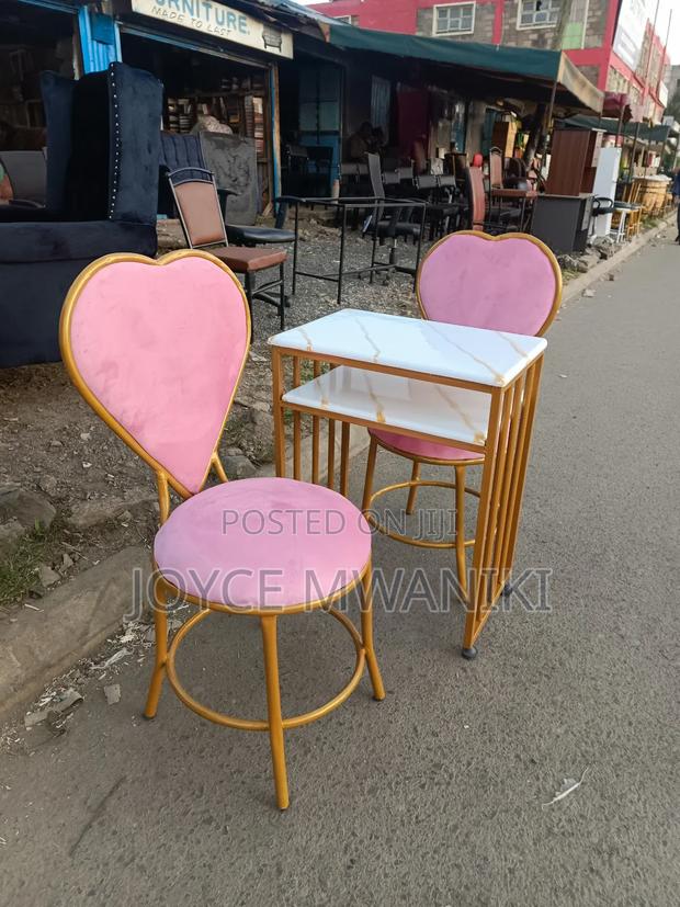 Manicure Set, Pink Seats and Marble Table