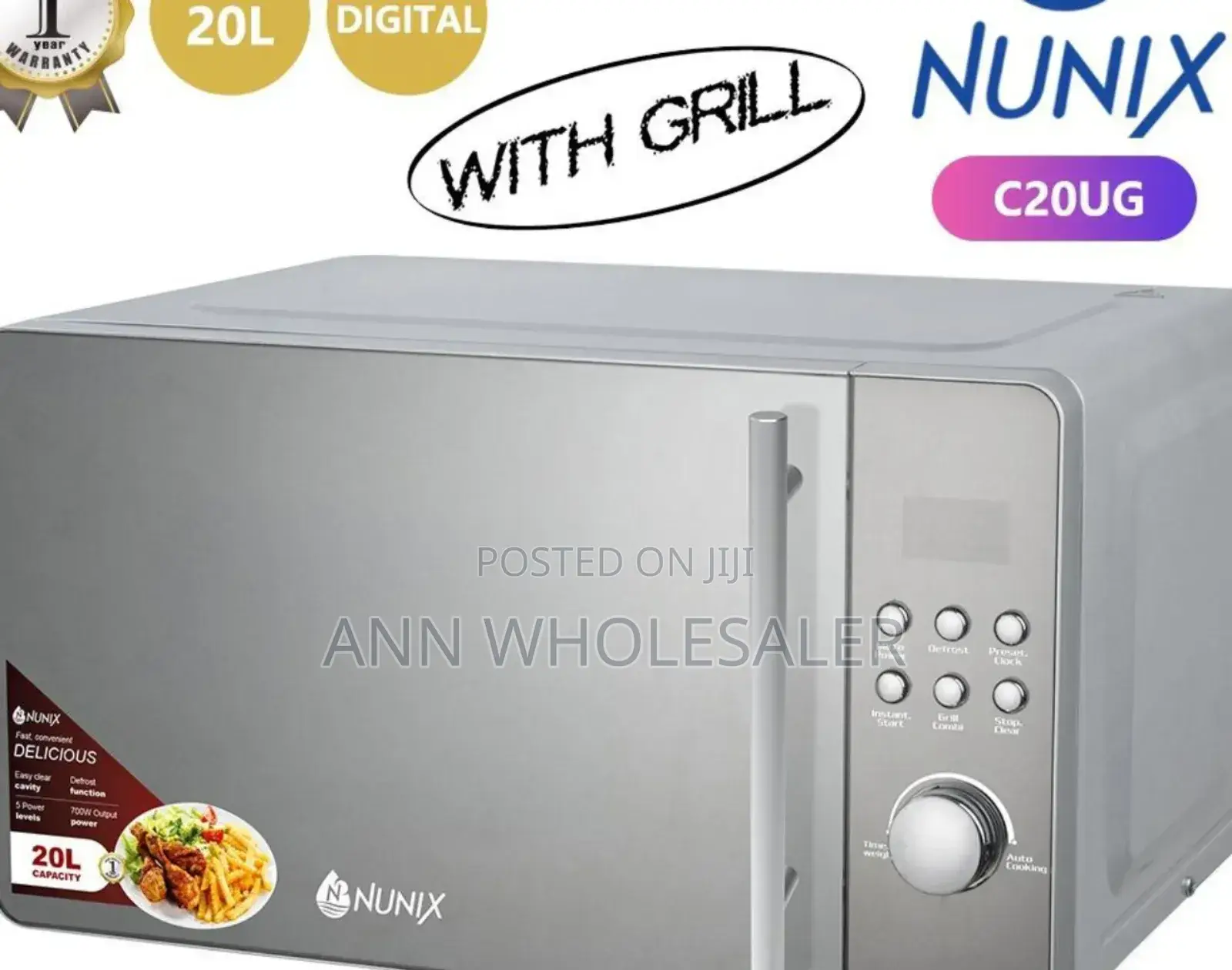 Silver White Microwave With Grill 20 L SW-6