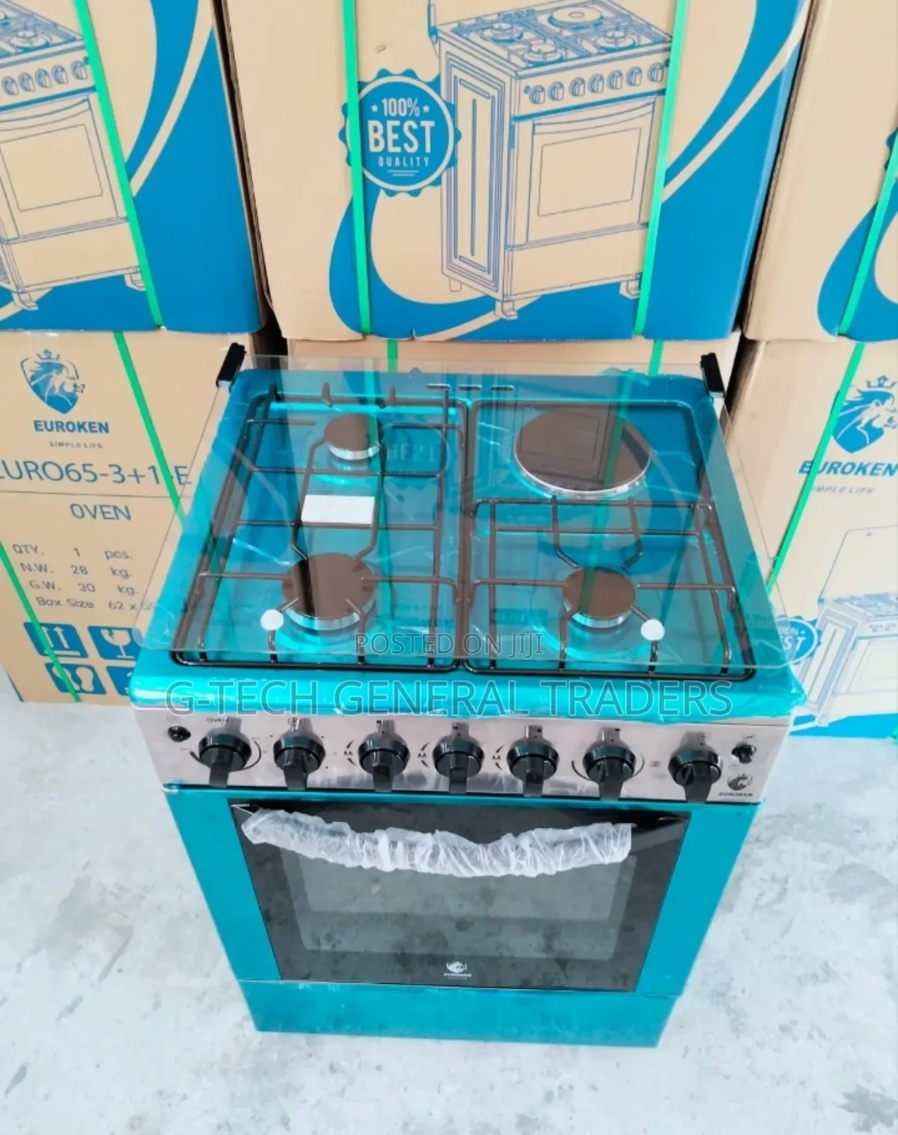 Cooker! Euroken 3gas+1hot Plate Electric Oven Cooker 60*65