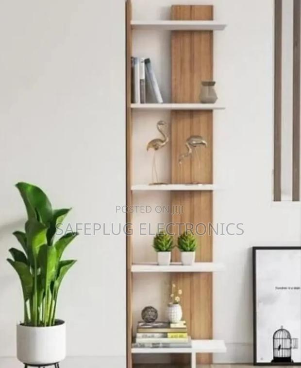 Sly Corner Bookshelf Decor Style Stand - White Teak - main view